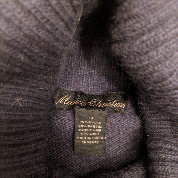 Marissa Christina - Navy Sweater w/Angora & Wool - Picture 2 of 4